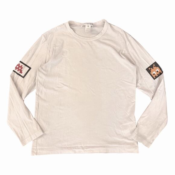 Comme des Garçons SHIRT Long Sleeve Invader Graphic T-Shirt - Picture 3 of 7